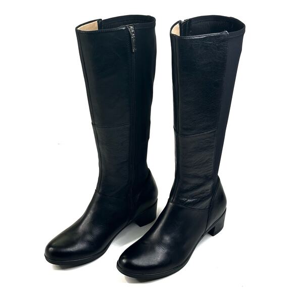 Dansko Celestine Black Leather Tall Boots Womens Size EU 40 US 9.5-10 New $210 - Picture 1 of 14